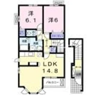TakasakiTottosⅡ【2階】の間取り