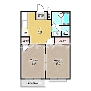 ハイツエイト【2階】の間取り