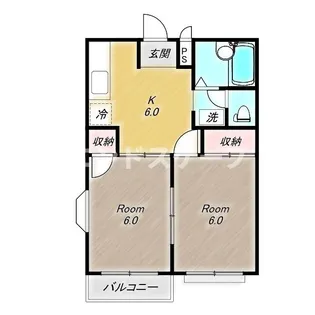 ハイツエイト【2階】の間取り