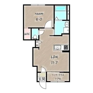 (仮)朝倉町新築アパート【1階】の間取り