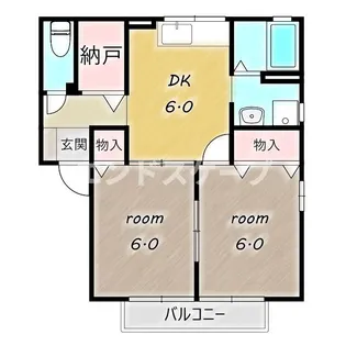プリムローズ三本木 C【2階】の間取り