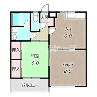 ハイツハツミA【2階】の間取り