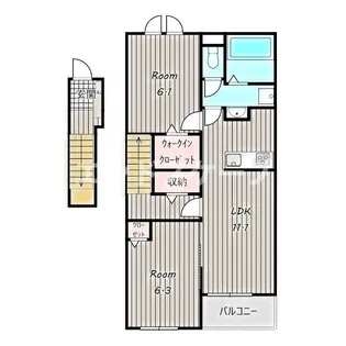 モンテリザイア藤岡 Ⅱ【2階】の間取り
