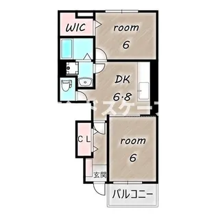 アルデンヌA【1階】の間取り
