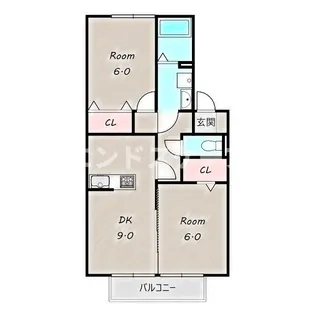 ダイヤモンド B【1階】の間取り