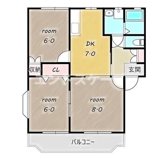 スワンC【2階】の間取り