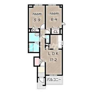 ジベルニーⅡ【1階】の間取り