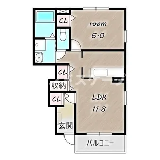 フェリーチェⅡ【1階】の間取り