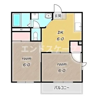 ディアコートA【201号室】の間取り