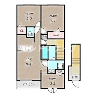 グロワール【2階】の間取り