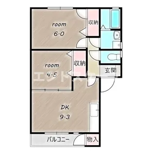 ベルメゾンA【202号室】の間取り