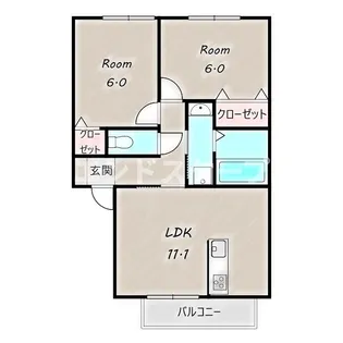 セゾン ド ルミエール【1階】の間取り