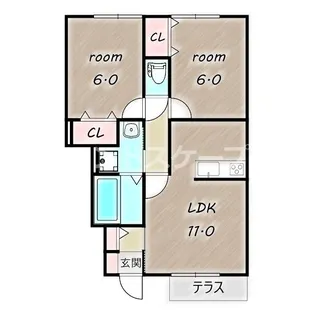 コンクパール【1階】の間取り