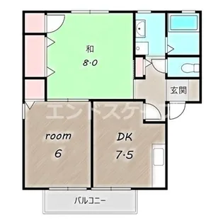 スリーゼ C【202号室】の間取り