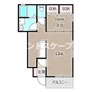 ブリーズ・アエル【1階】の間取り