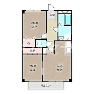 ノースタウンB【1階】の間取り