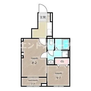 クラール 島野 A【1階】の間取り