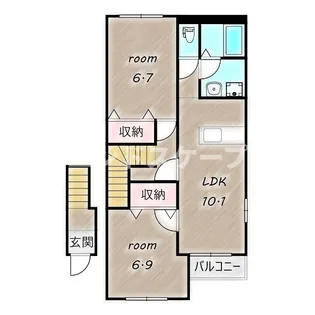 パラモア【2階】の間取り