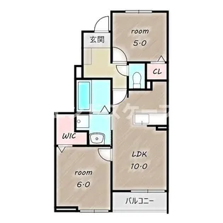 下細井町アパート【1階】の間取り