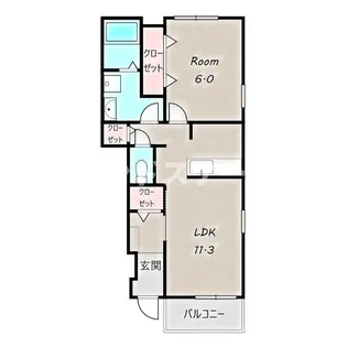 レーゲン ボーゲンB【1階】の間取り