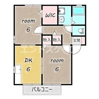 ニューポワールA【2階】の間取り