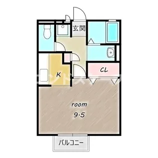 セジュール植原B【205号室】の間取り