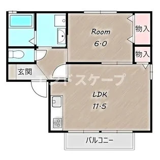 グリーンパーク木村 Ⅲ【1階】の間取り