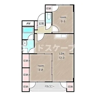 寿ハイツ【3階】の間取り