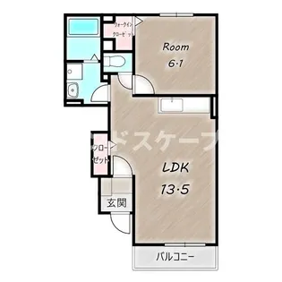 アンジュ・プレッソB【1階】の間取り
