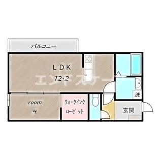 イーステージ大橋町【2階】の間取り