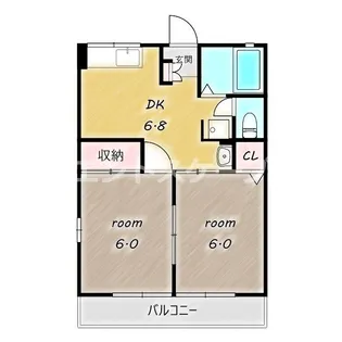 リバティヒルズA【1階】の間取り