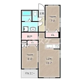 エフォール【2階】の間取り