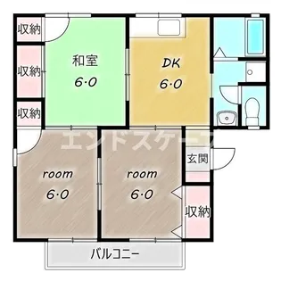 メゾンルミエール【102号室】の間取り