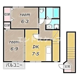 グレィス【2階】の間取り