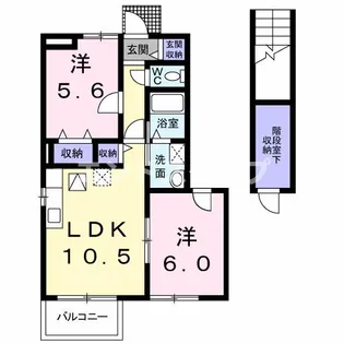 メゾンボヌールE【1階】の間取り