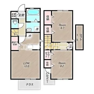 セレーノ本宿D【101号室】の間取り