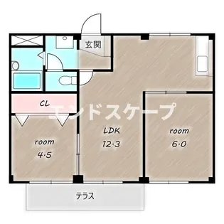 ほそのハイツ【1階】の間取り