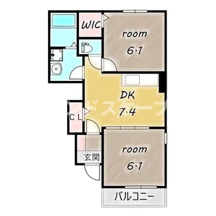 プロムナード ヒル【1階】の間取り