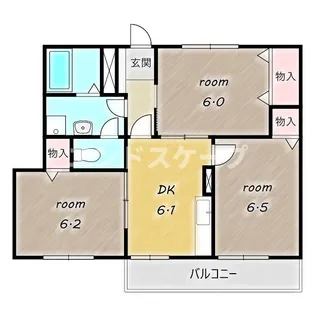 オリソンテB【1階】の間取り