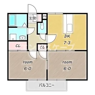 ヴィラ・オトンヌA【1階】の間取り