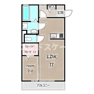 サンボナール新前橋【301号室】の間取り