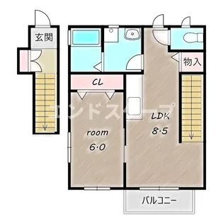 サンライズ【202号室】の間取り