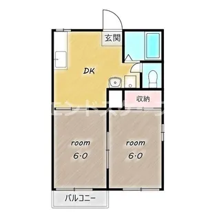 服部ハイツ A【1階】の間取り