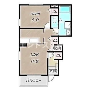マルベリー B【1階】の間取り