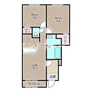 連取町アパート【1階】の間取り