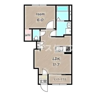 エバーグリーン【1階】の間取り