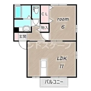 リ ジェル【1階】の間取り