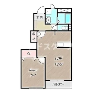 エストハイム【1階】の間取り