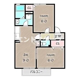 エピナール B【102号室】の間取り