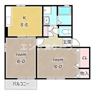 セジュール植原A【2階】の間取り